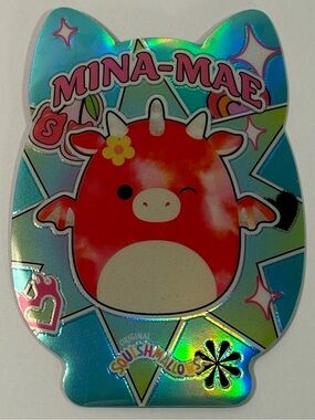 ✨ [5/$15] 2025 PANINI SQUISHMALLOWS SERIES 2 MINA-MAE #4 DIE CUT HOLO CARD ✨